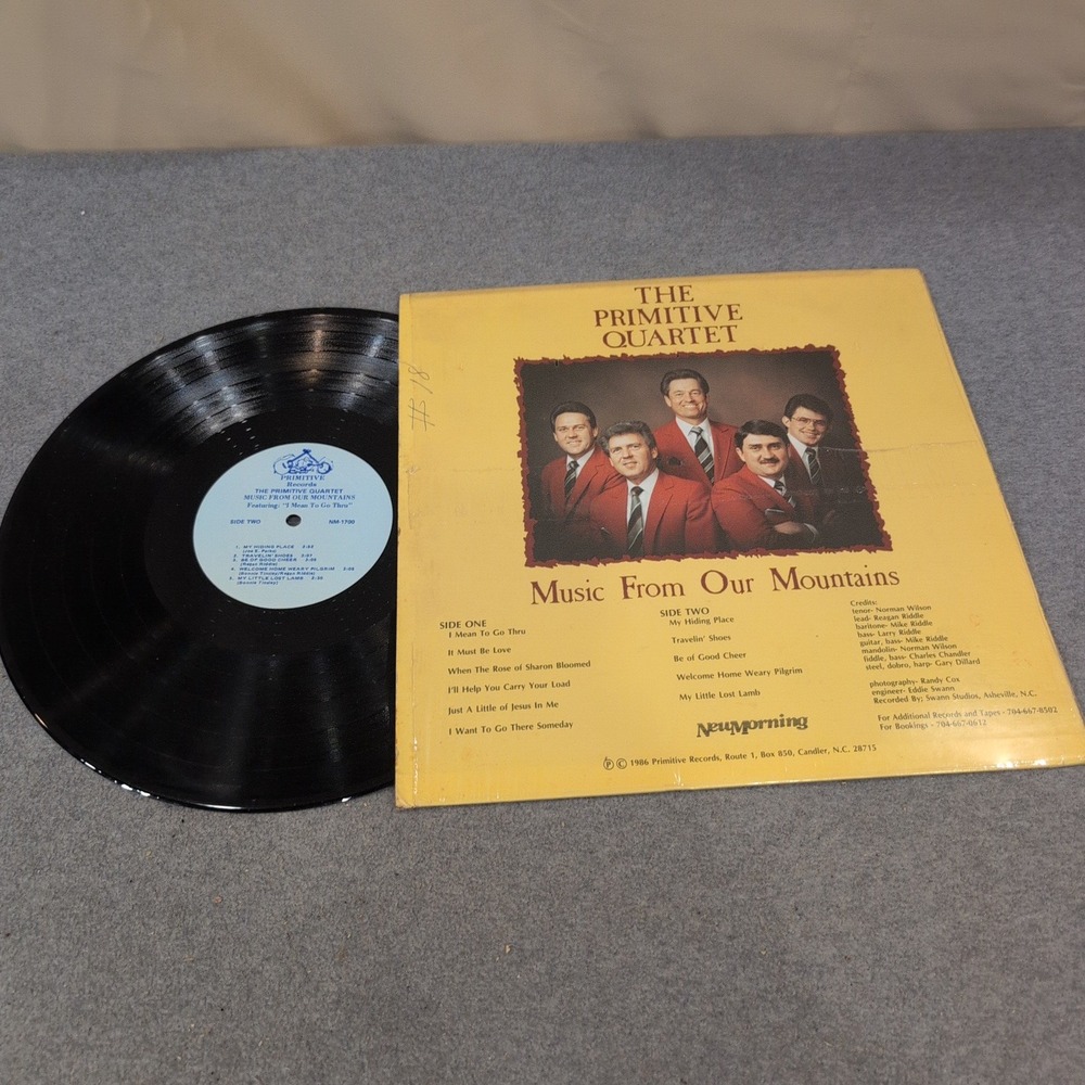 The Primitive Quartet Music From Our Mountains Vinyl LP Gospel 1986 NM-1790 - Picture 2 of 2